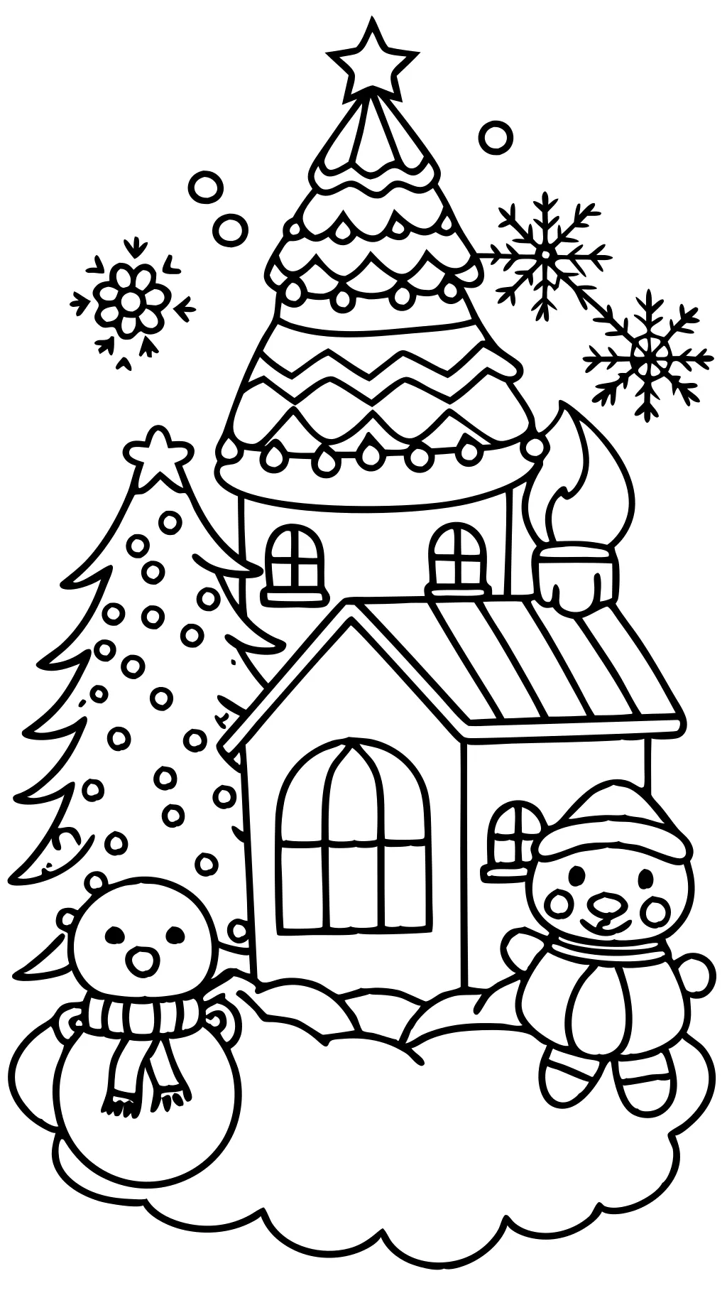 detailed christmas coloring pages